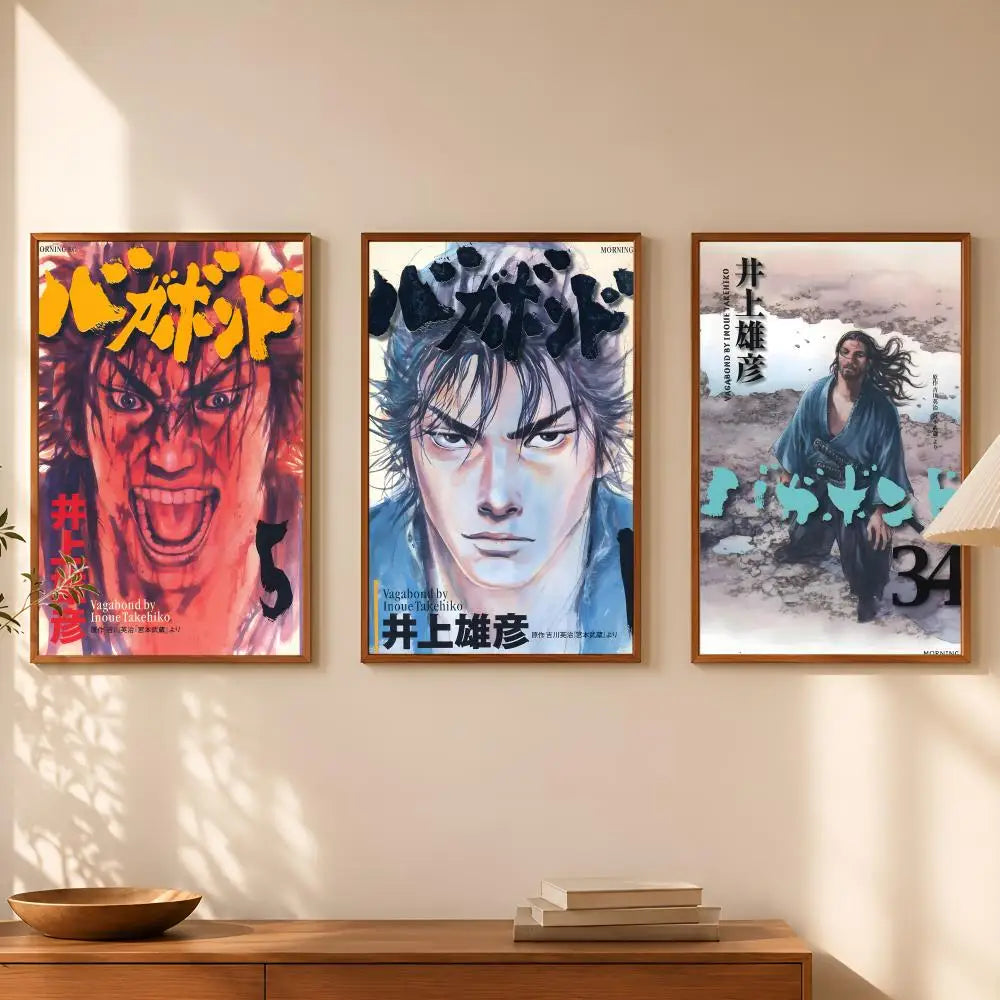 Vagabond Manga Wall Poster – Self-Stick HD Waterproof Art Print