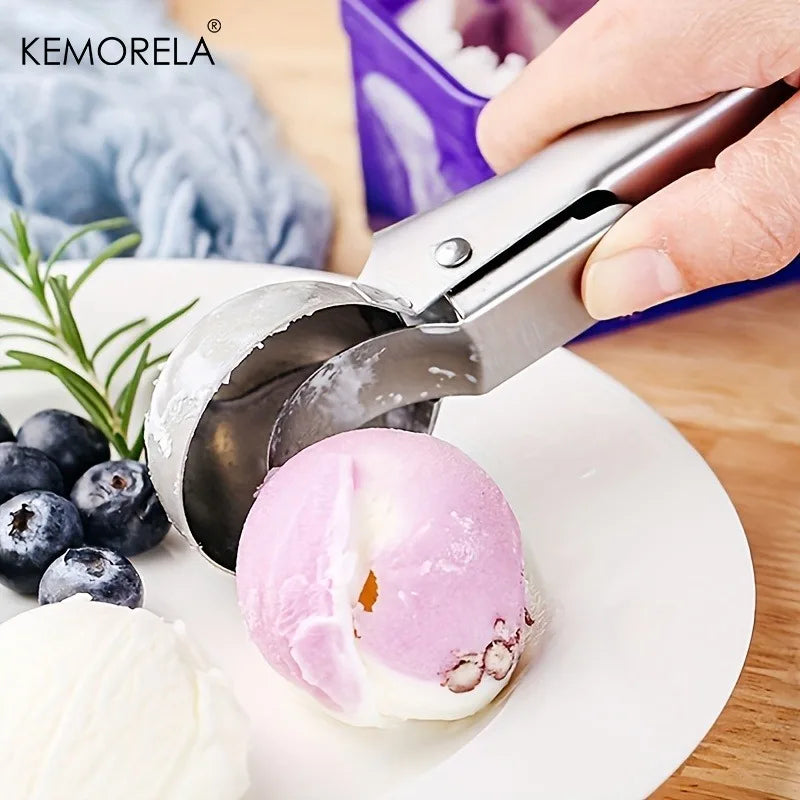 KEMORELA Stainless Steel Ice Cream Scoop – Ergonomic Handle