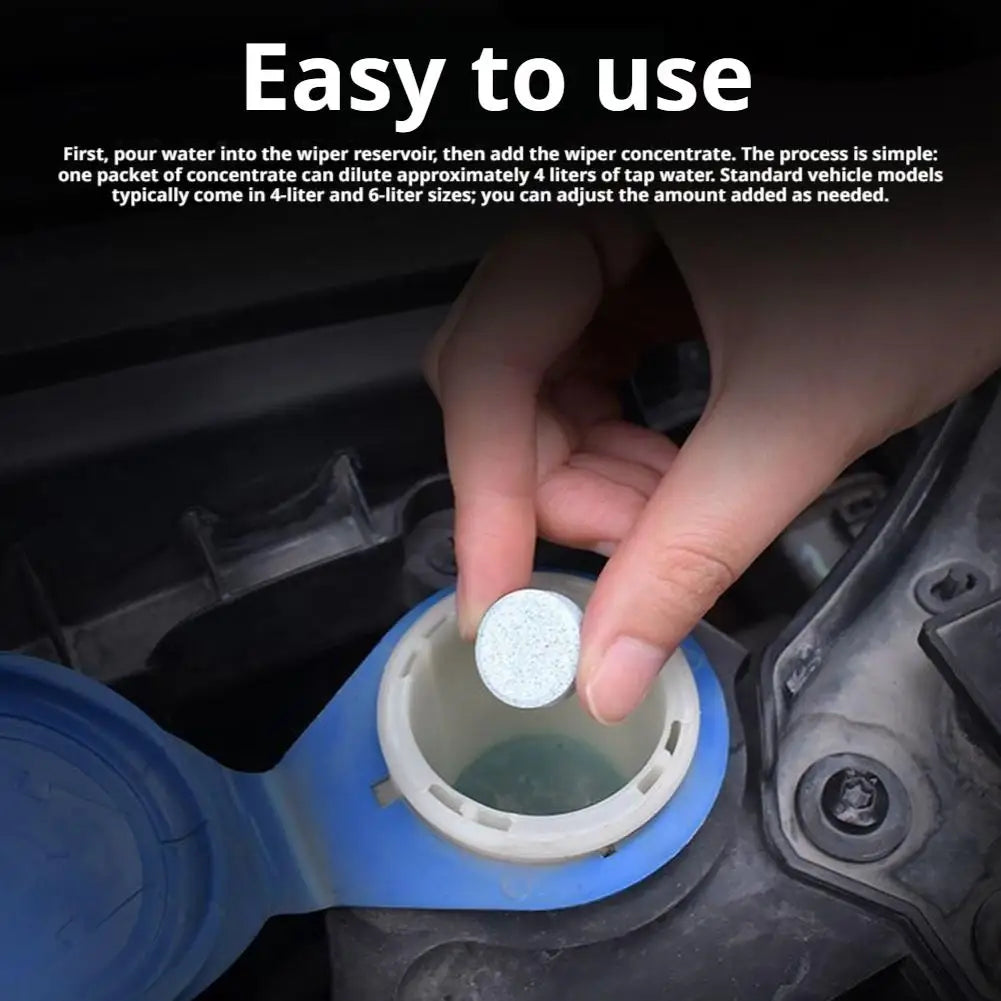 100-Pack Windshield Washer Tablets – Streak-Free Glass Cleaner