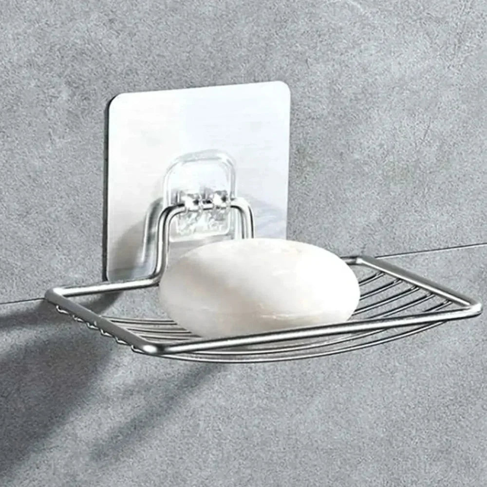Stainless Steel Soap Rack | Punch-Free Wall Holder with Drain