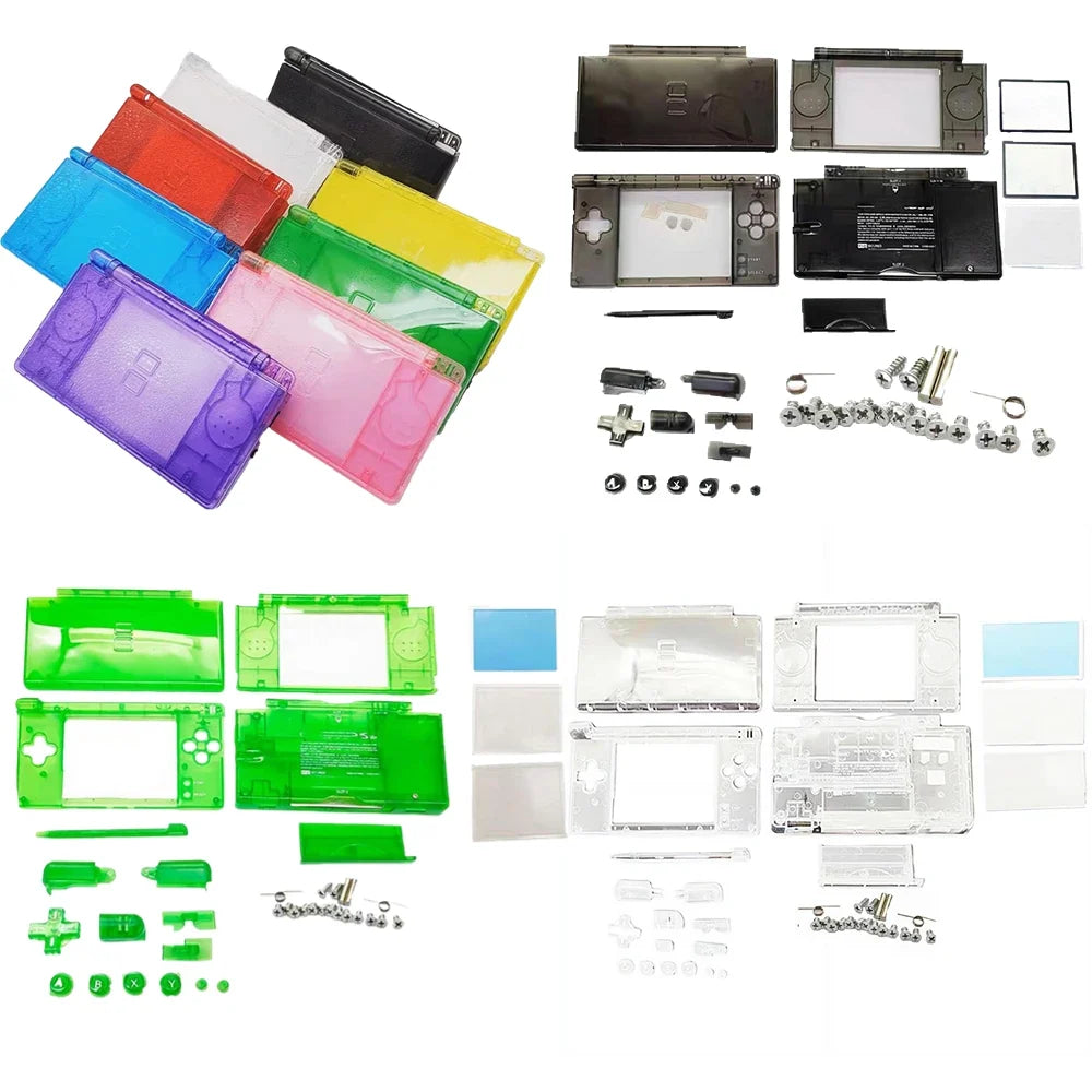 Nintendo DS Lite Full Replacement Shell – Transparent DIY Kit