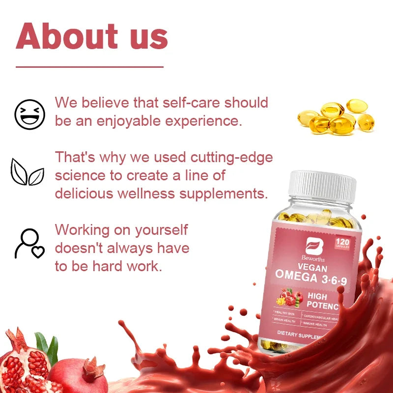 BEWORTHS Omega 3 6 9 Capsules – Brain, Heart & Immune Health