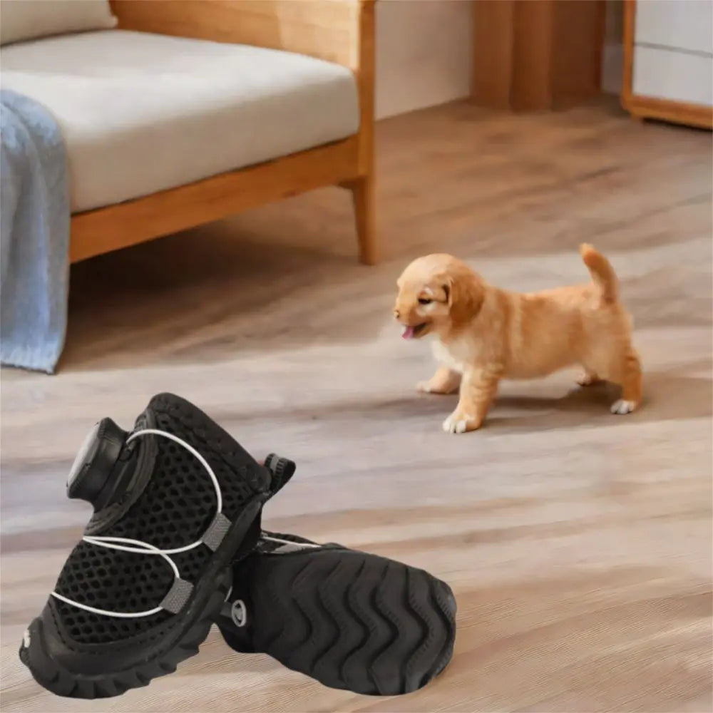 4-Pack Breathable Mesh Dog Shoes | Reflective Adjustable Boots