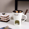 European Candle Cup Cheese Chocolate Melting Ceramic Mug Heating Food