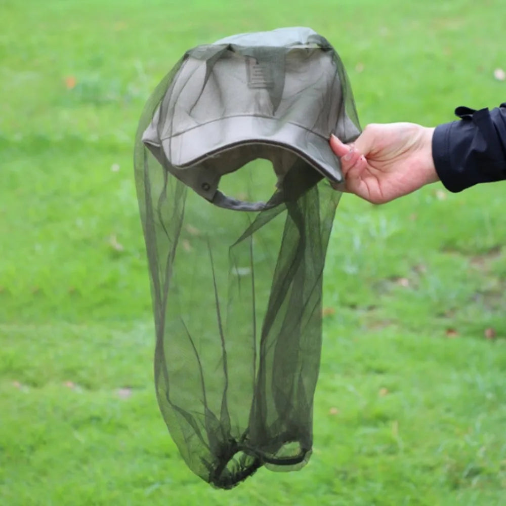 Mosquito Head Net – Mesh Bug Hat Cover for Camping & Hiking