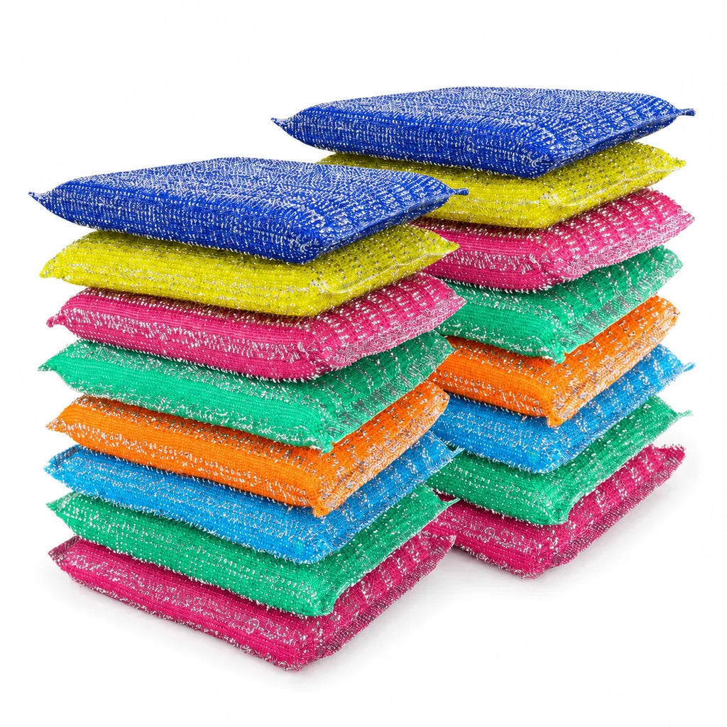 4-Pack Kitchen Scrub Sponge Dishwashing Scrubber Pads Set