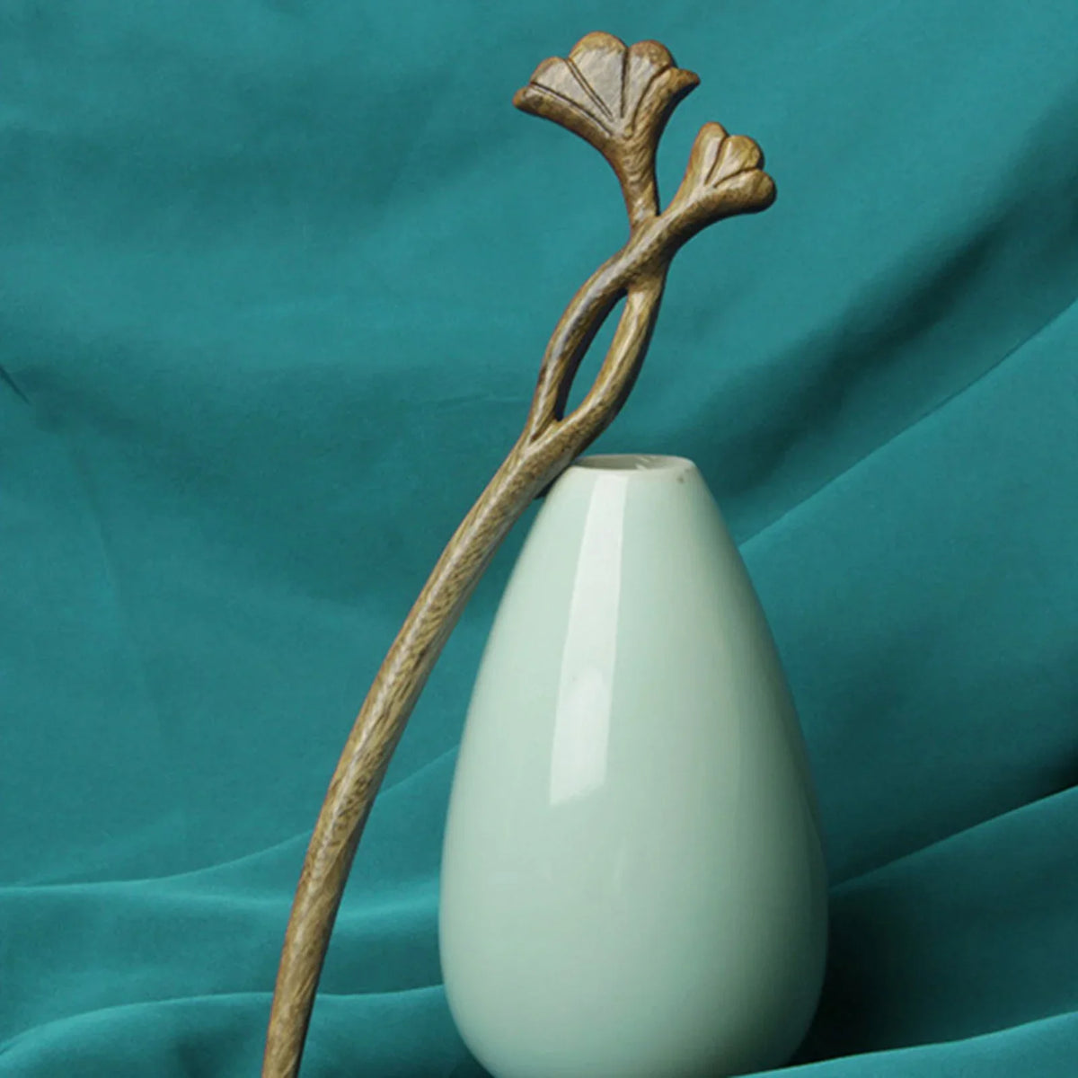 Retro Wood Hair Sticks | Ginkgo Leaf Chignon Hair Chopsticks