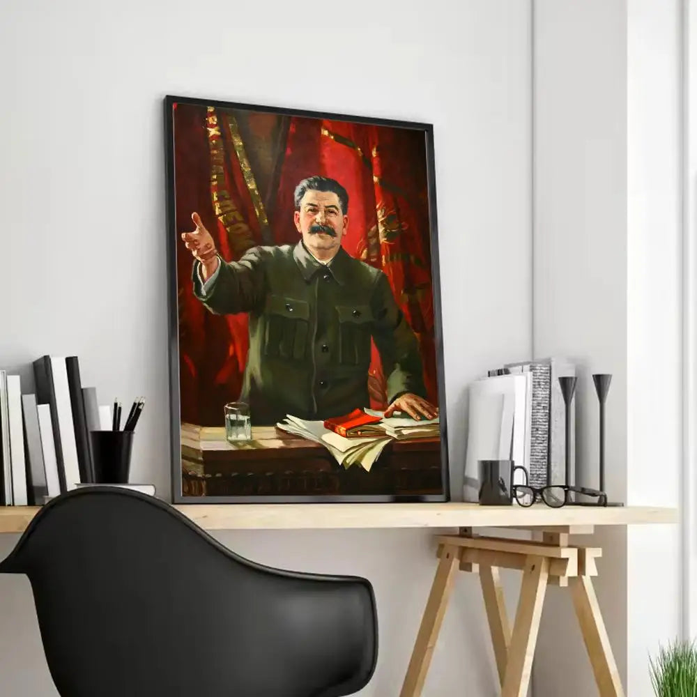 Lenin & Stalin Classical Canvas Wall Art Poster – Unframed
