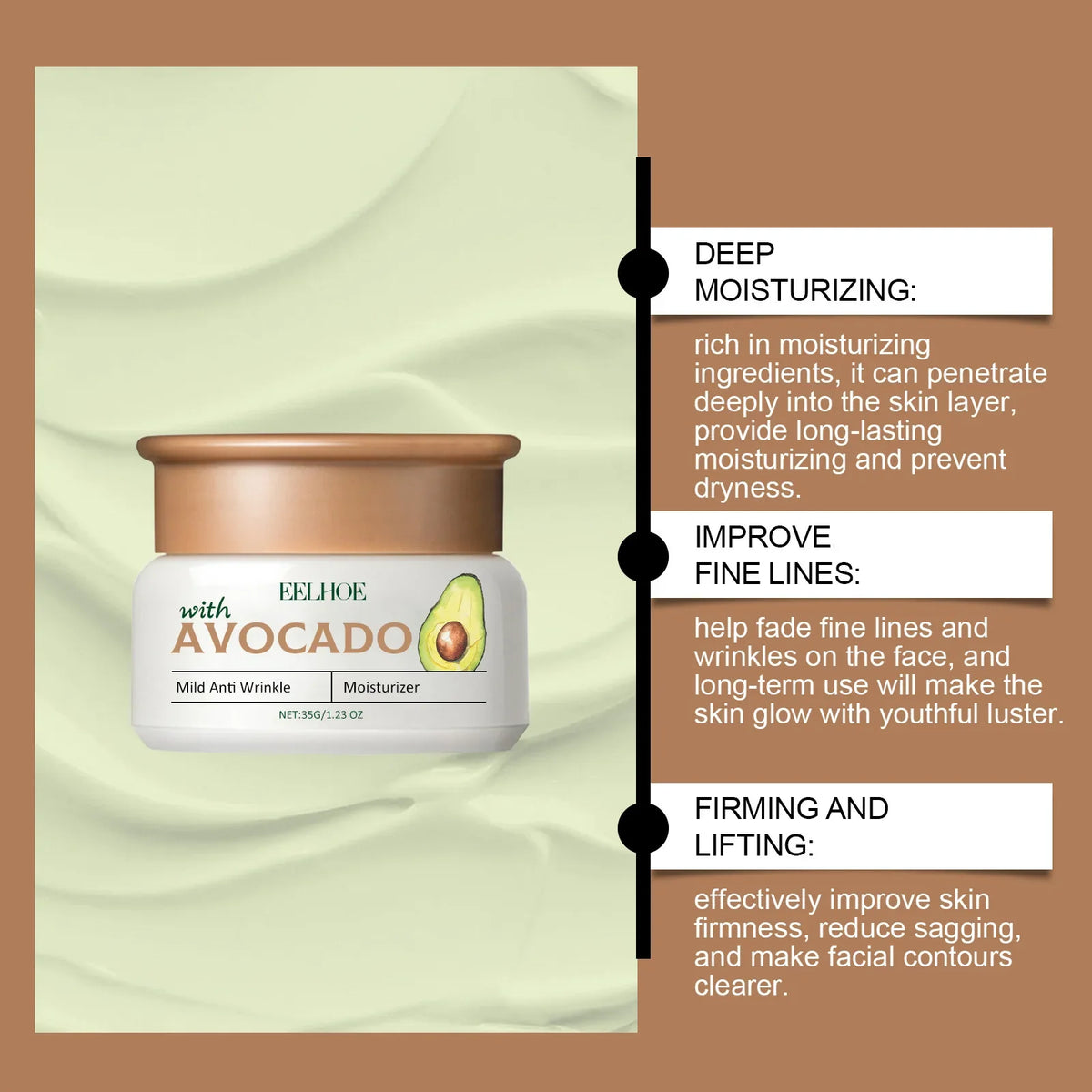 EELHOE Avocado Collagen Face Cream – Anti-Aging Moisturizer
