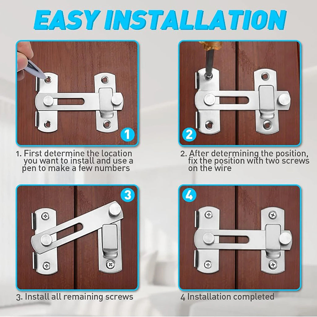 Stainless Steel Child Safety Sliding Cabinet Door Bolt Lock