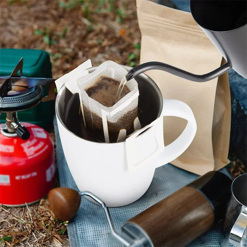 Biodegradable Disposable Drip Coffee Filter Bags – 50 Pack