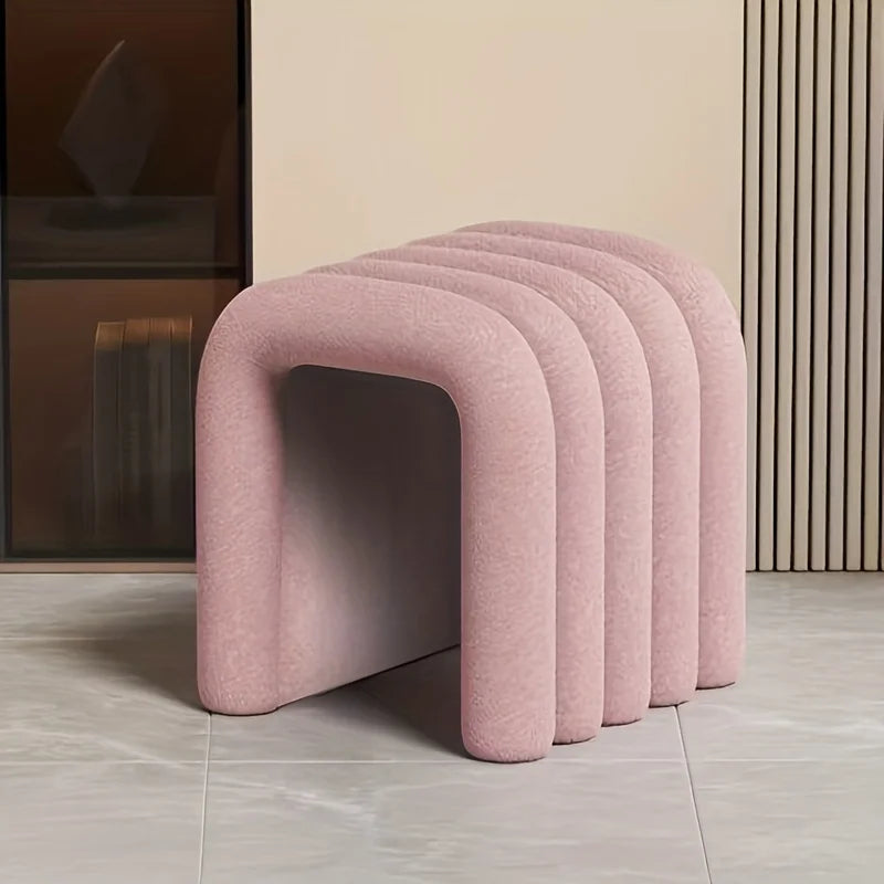 Luxury Velvet Accent Stool – Footrest & Makeup Bench