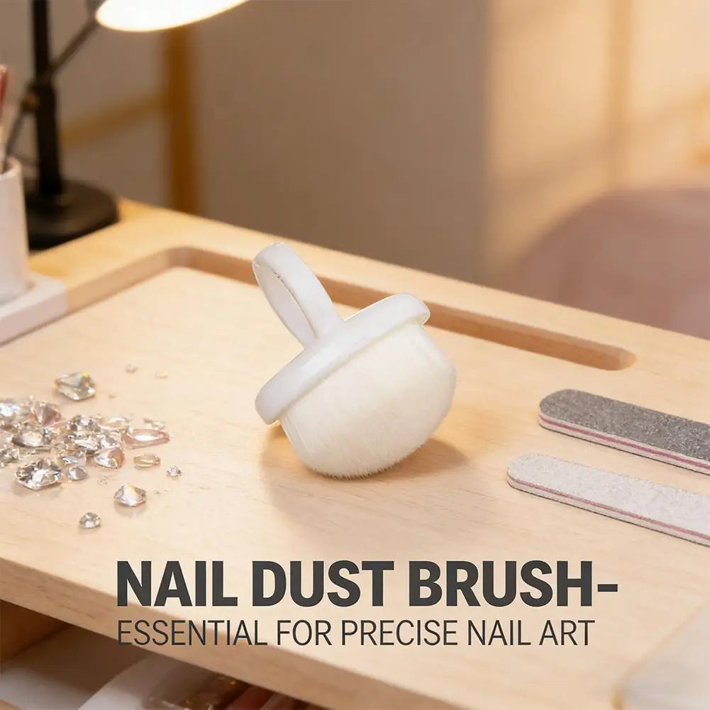 4-Pack Ring Nail Dust Brushes – Soft Manicure Cleaning Set