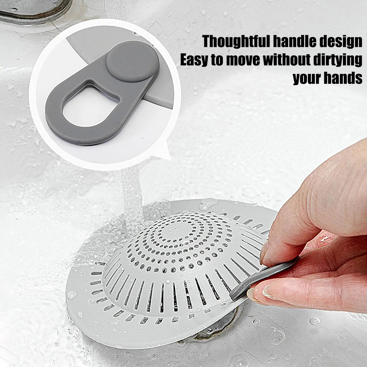 Silicone Drain Hair Catcher – Shower & Kitchen Strainer