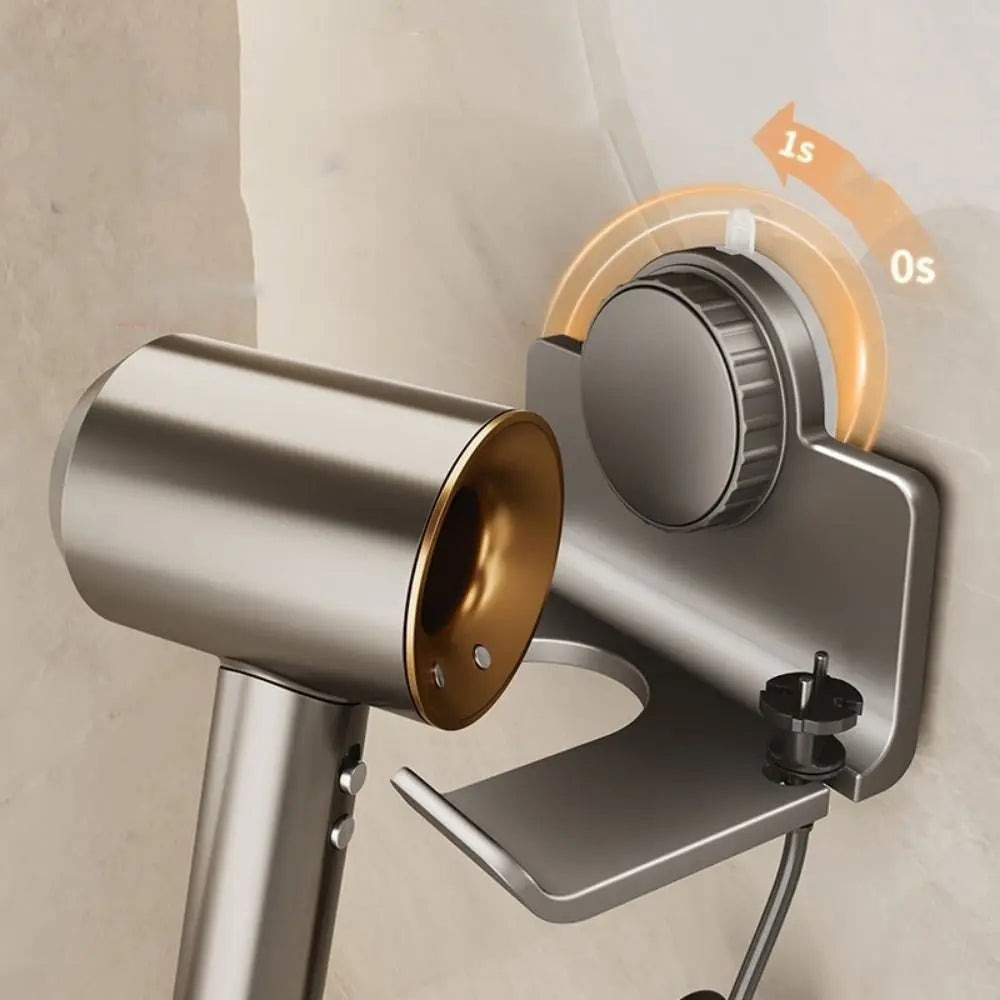Wall-Mounted Hair Dryer Holder | No-Drill Suction Cup