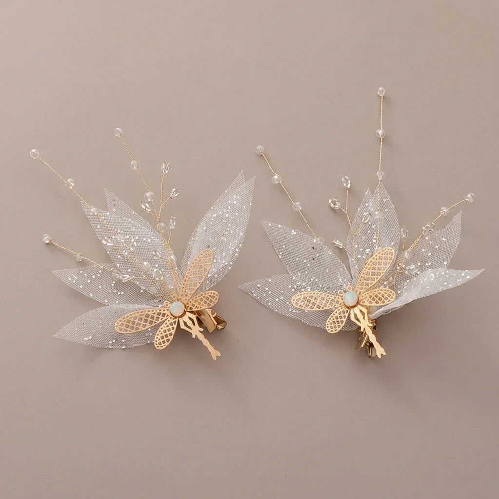 Crystal Butterfly Hair Clips – Rhinestone Barrettes Pair