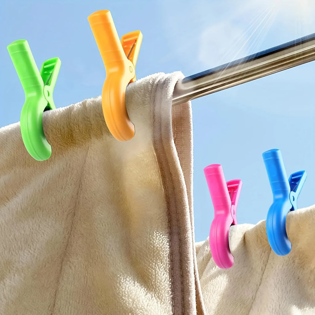 Heavy-Duty Beach Towel Clips for Pool & Cruise Chairs (4/8 Pcs)