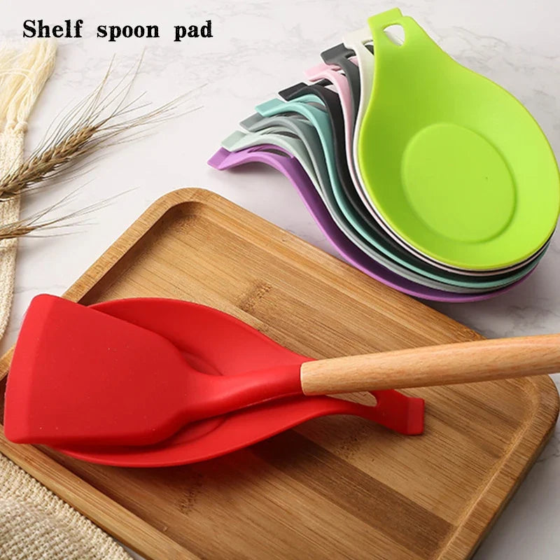 Silicone Spoon Rest & Spatula Holder – Heat-Resistant Kitchen Tray
