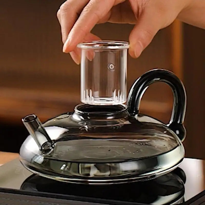 600ml Glass Teapot with Infuser & Warmer | Electric Tea Maker