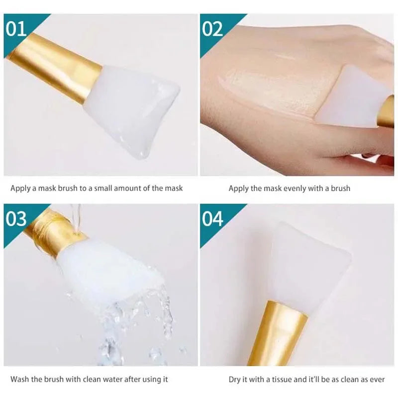 Silicone Face Mask Brush | Soft DIY Mud & Clay Applicator