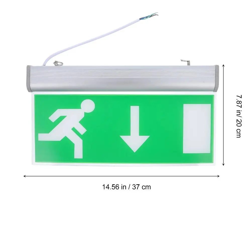 LED Exit Sign Emergency Evacuation Light | Acrylic Green Indicator