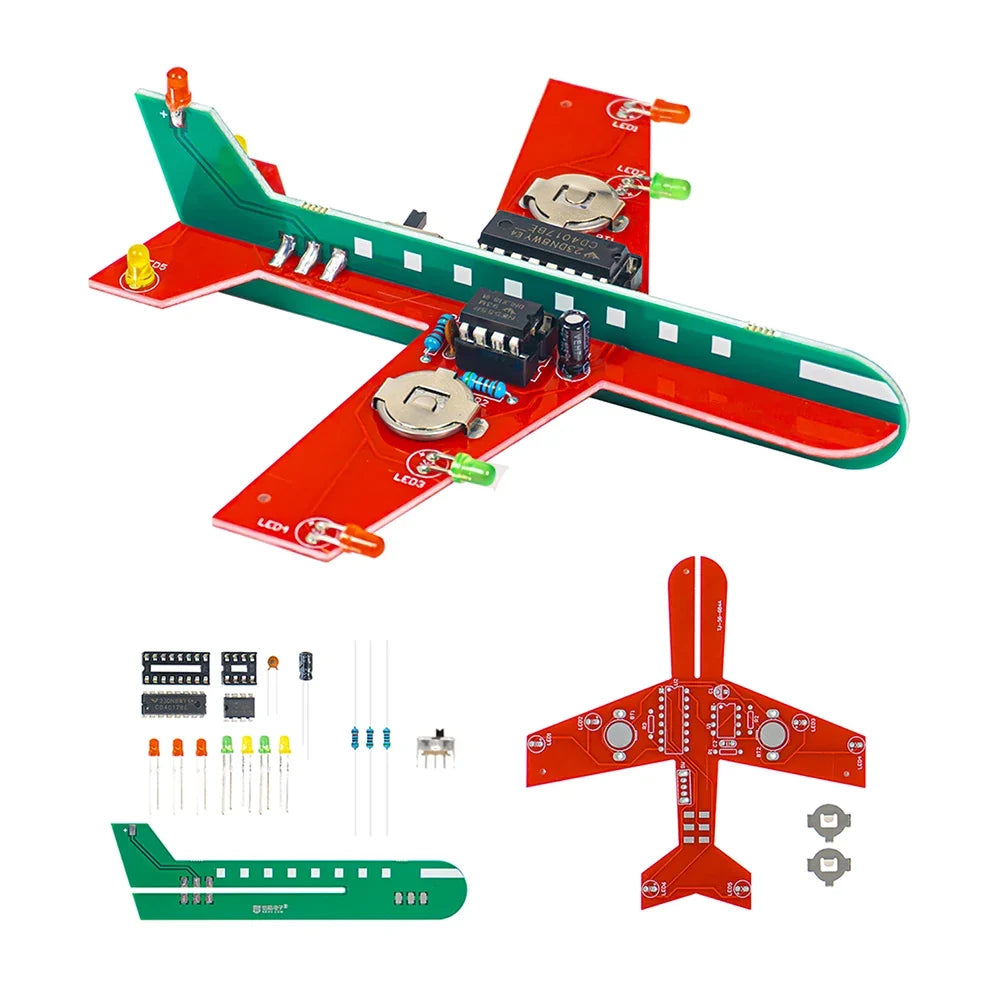 CD4017 Airplane Flow Lamp DIY LED Electronics Soldering Kit