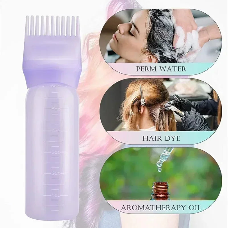 Hair Dye Applicator Bottle with Comb Brush | 160ml Color Tool