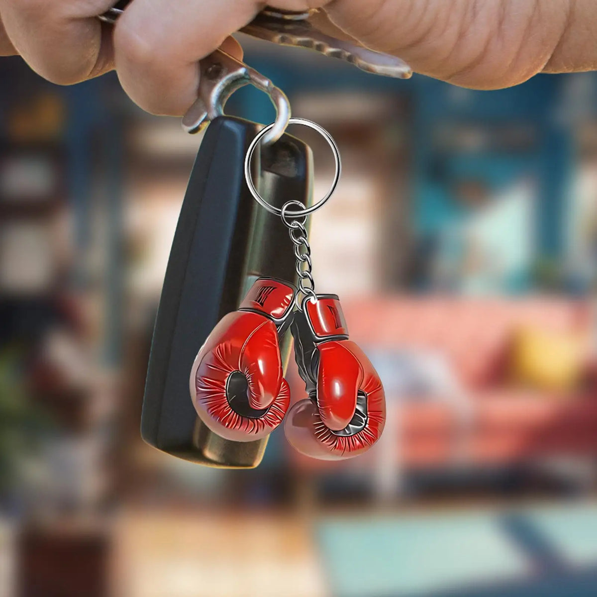Boxing Gloves Key Rings 2D Acrylic Bag Charm Keychain Exquisite