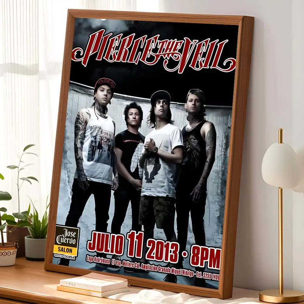 Pierce The Veil HD PVC Wall Poster – Self-Stick Waterproof