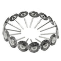 10-Pc T-Shape Steel Wire Brush Wheel Set – 1/8" Dremel Mandrel