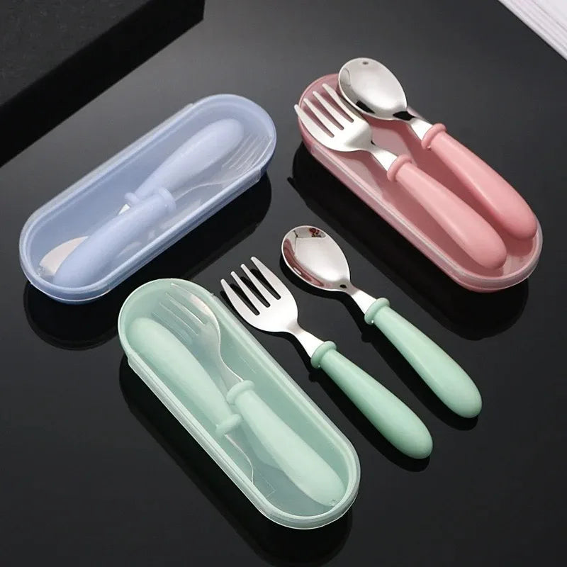 304 Stainless Steel Portable Cutlery Set – Fork, Spoon & Box