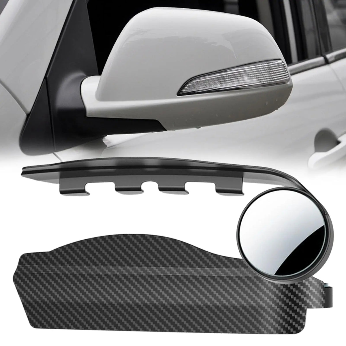 2-in-1 Blind Spot & Rain Eyebrow Wide Angle Car Mirror
