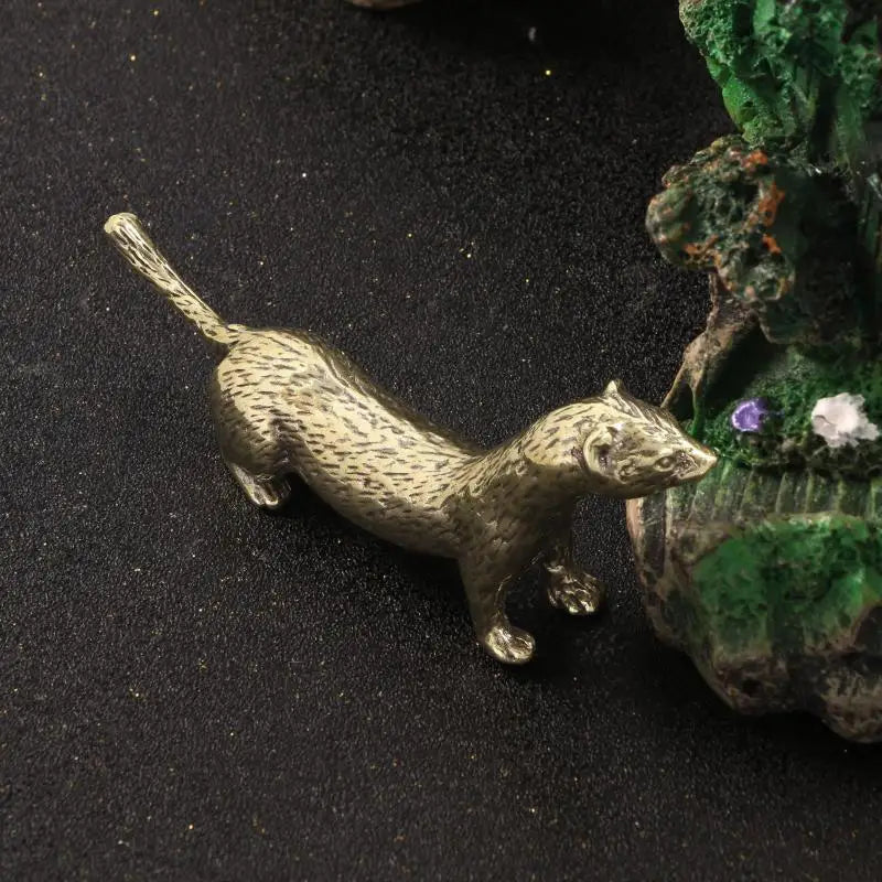Otter Antique Bronze Statue | Solid Copper Figurine Home Decor