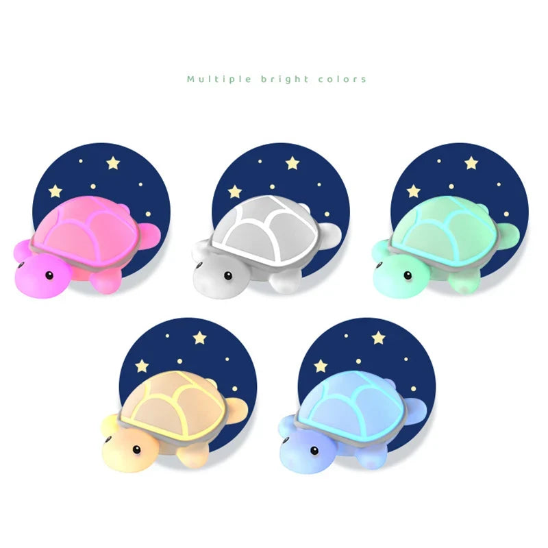 Turtle Silicone Night Light for Kids – USB Rechargeable LED Lamp