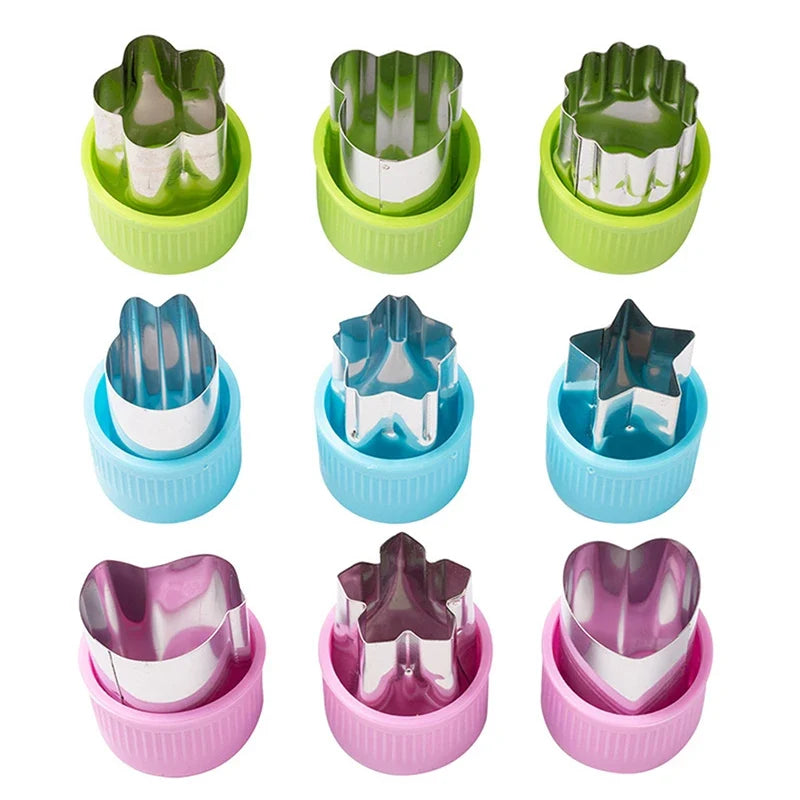3-Piece Star & Heart Fruit Vegetable Cutter Set | Kitchen Tool