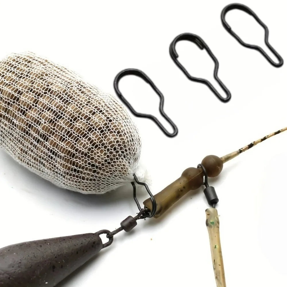 30pcs Metal PVA Bag Clips – Gourd-Shaped Carp Fishing Connectors
