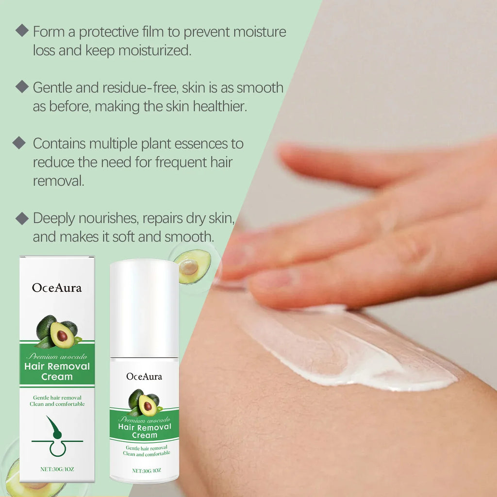 OceAura Avocado Hair Removal Cream | Smooth Skin 30g