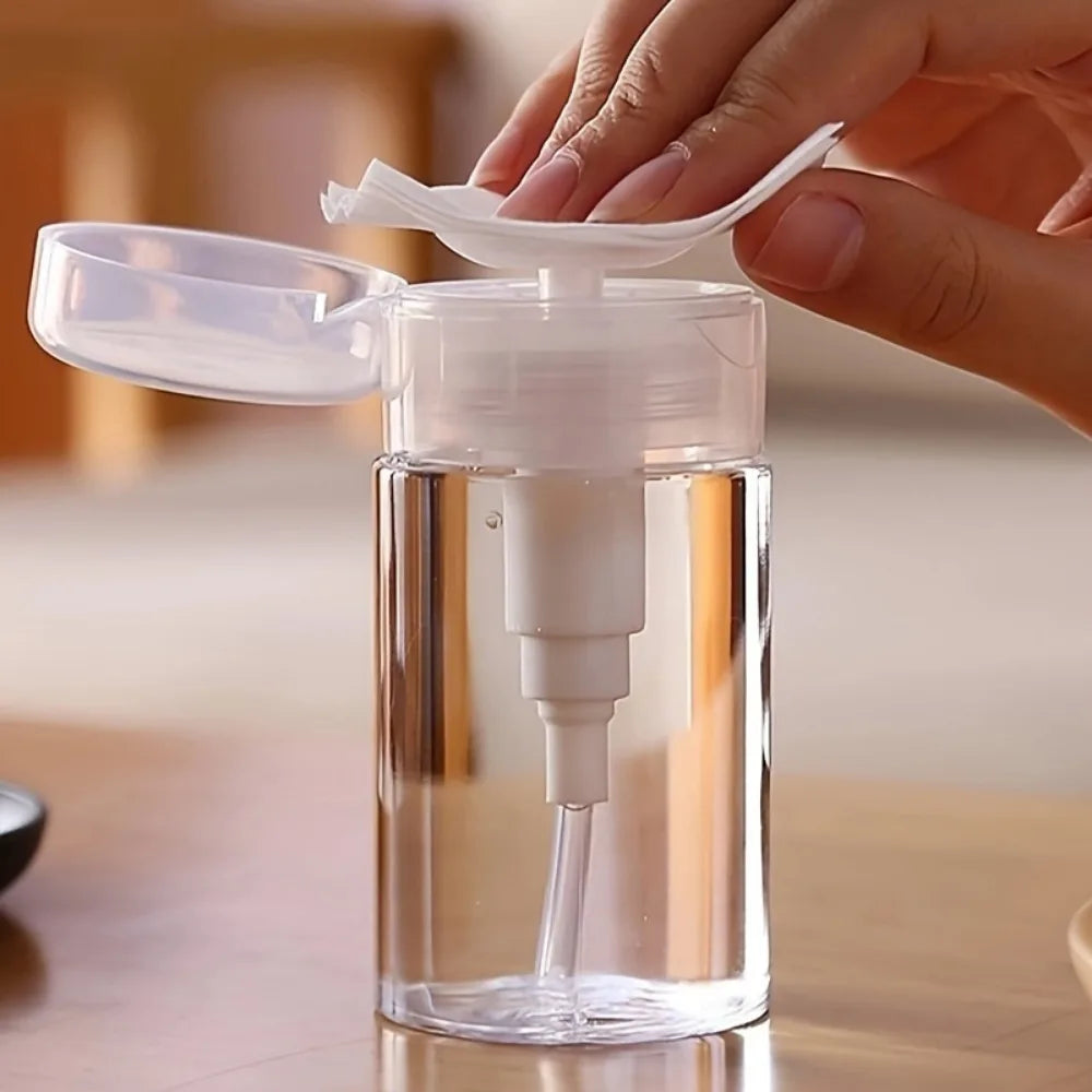 Empty Push Pump Dispenser Bottles – Toner, Nail Polish Remover