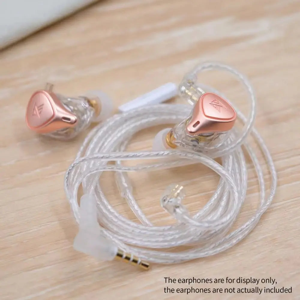 KZ Silver Plated Earphone Upgrade Cable 3.5mm 2-Pin with Mic