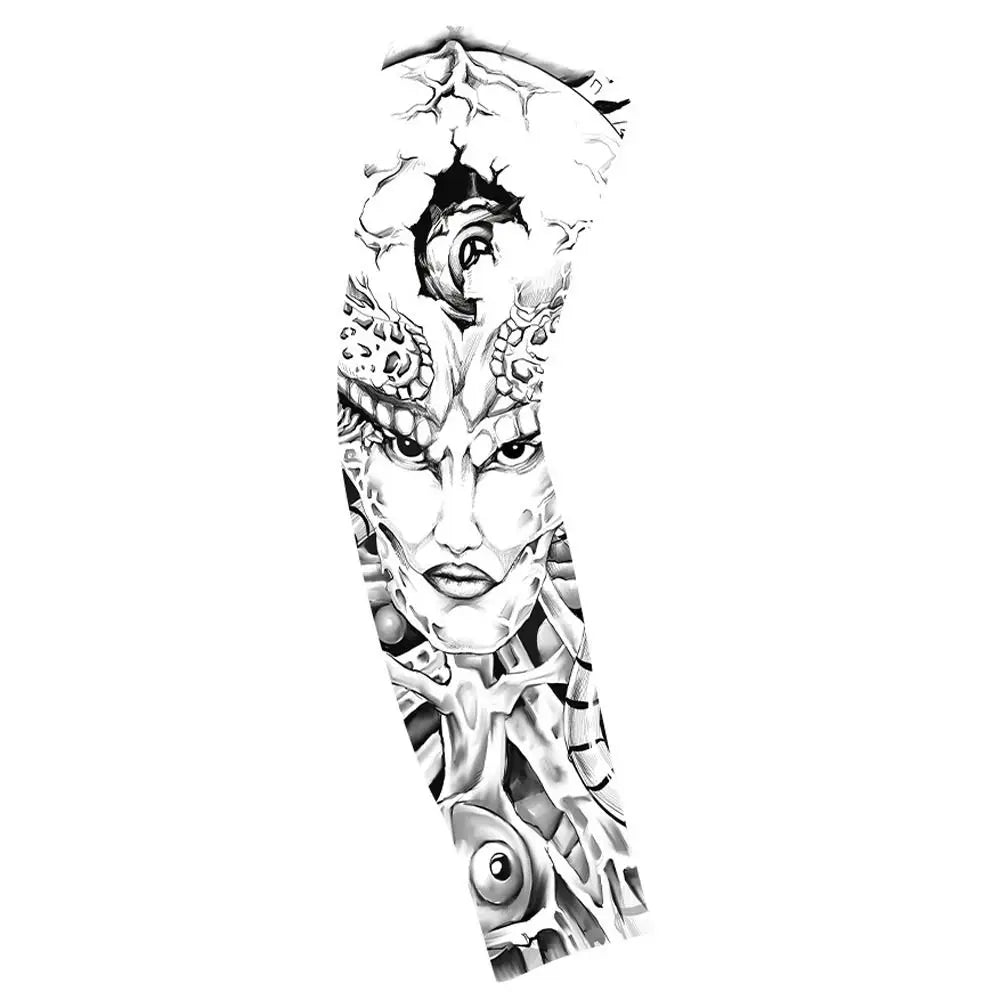 UV Protection Flower Tattoo Arm Sleeve for Cycling & Outdoor