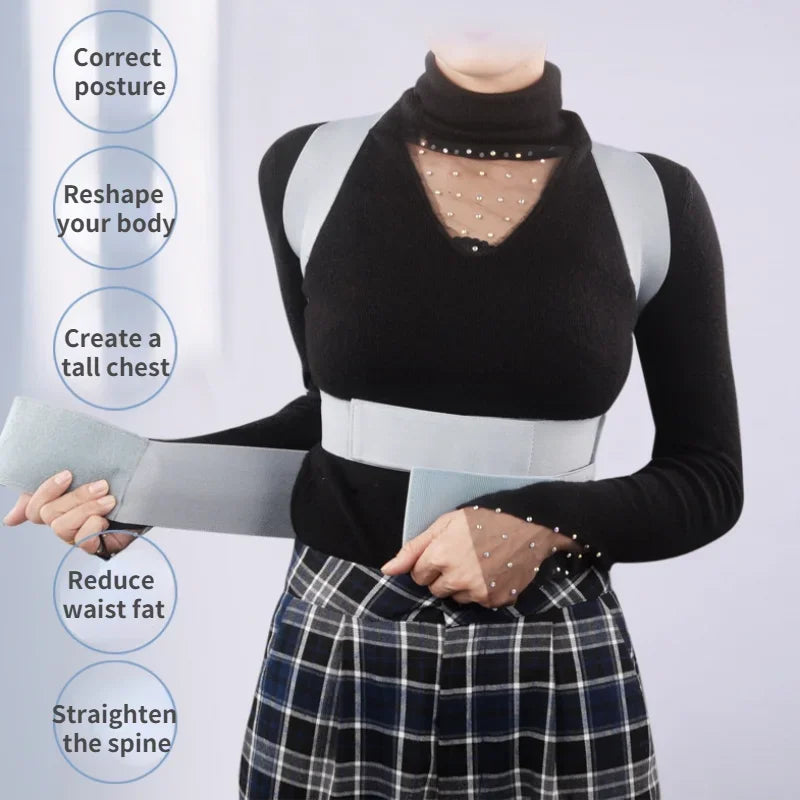 Adjustable Posture Corrector – Upper Back & Shoulder Brace