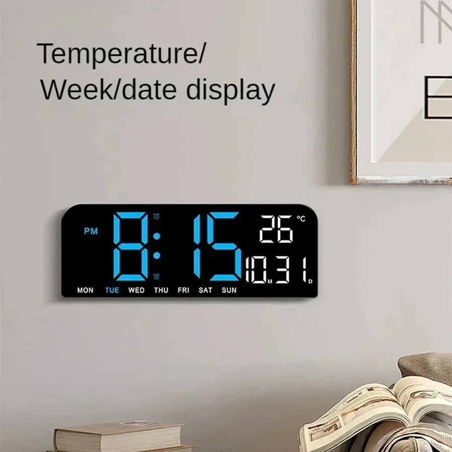 Large LED Digital Clock – Dual Alarm, Temperature & Date
