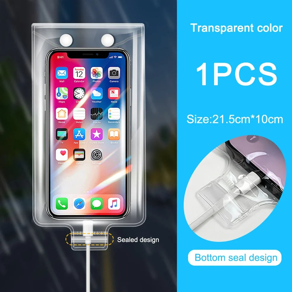 Waterproof Phone Pouch Bag – Clear Touch Screen Case 5/10 Pack
