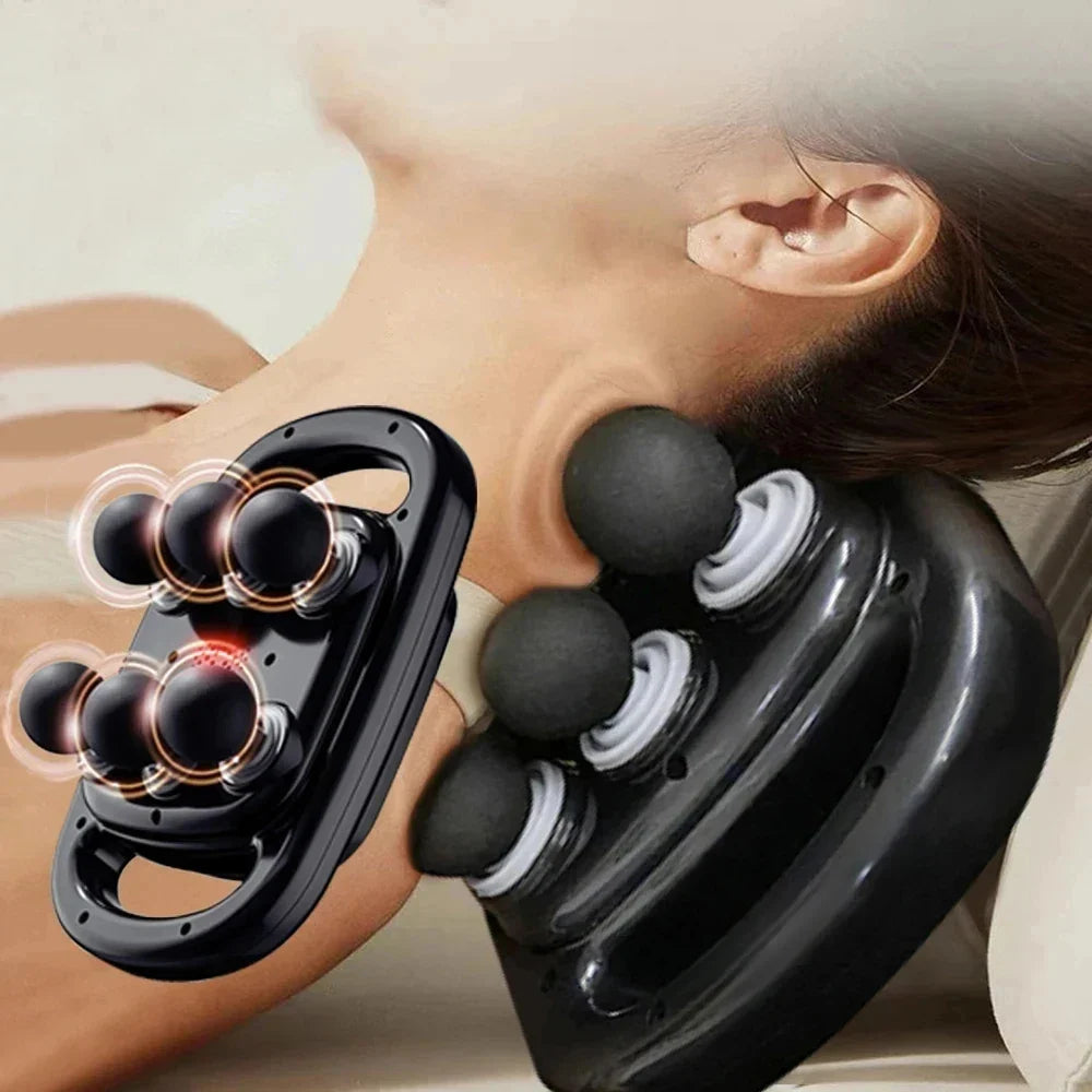Electric Percussion Massage Gun 6 Heads Neck Shoulders Legs Full Body