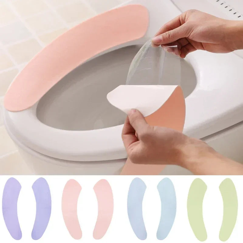 Soft Washable Toilet Seat Cover Pads – 2 Pairs | Thickened