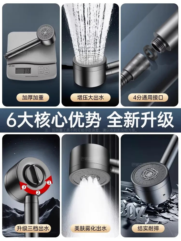 Diamond Panel Stainless Steel Rainfall Shower Head | High Pressure
