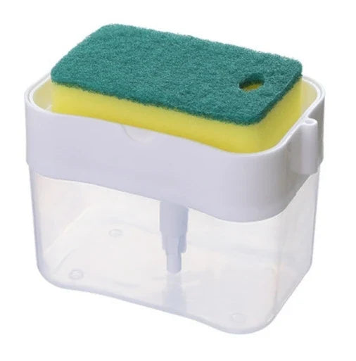 Kitchen Automatic Liquid Dispenser Dishwashing Brush Pot Tool Soap