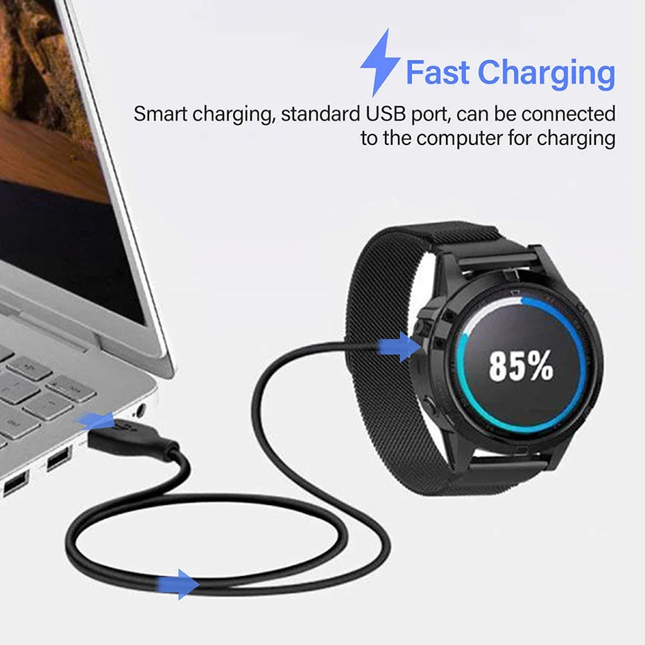Magnetic USB-A/C Charger Cable for Garmin Fenix 5 6 7 Forerunner