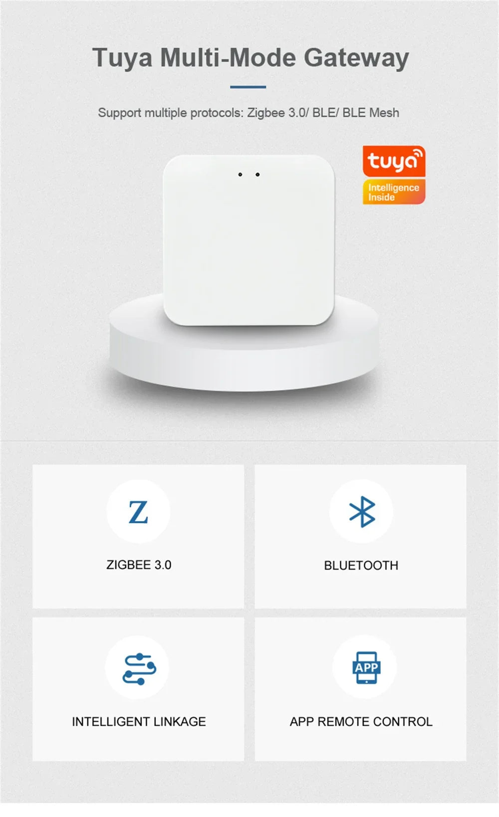Tuya Multi-mode Gateway Hub Zigbee Wifi Bridge Bluetooth Mesh Smart