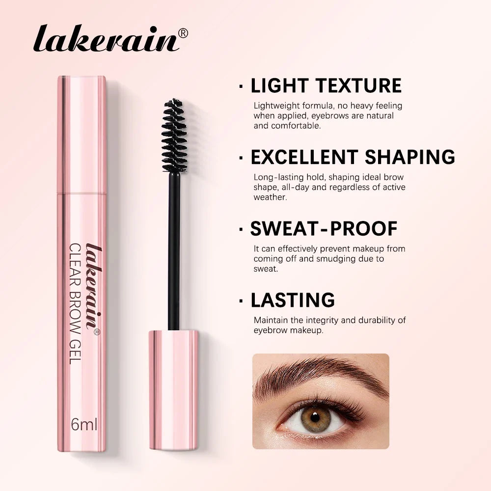Lakerain Clear Eyebrow Gel – Waterproof & Long-Lasting Hold